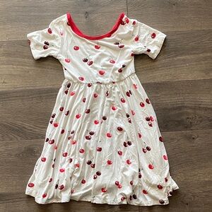 Kyte BABY Cherry Print Dress with Red Accents